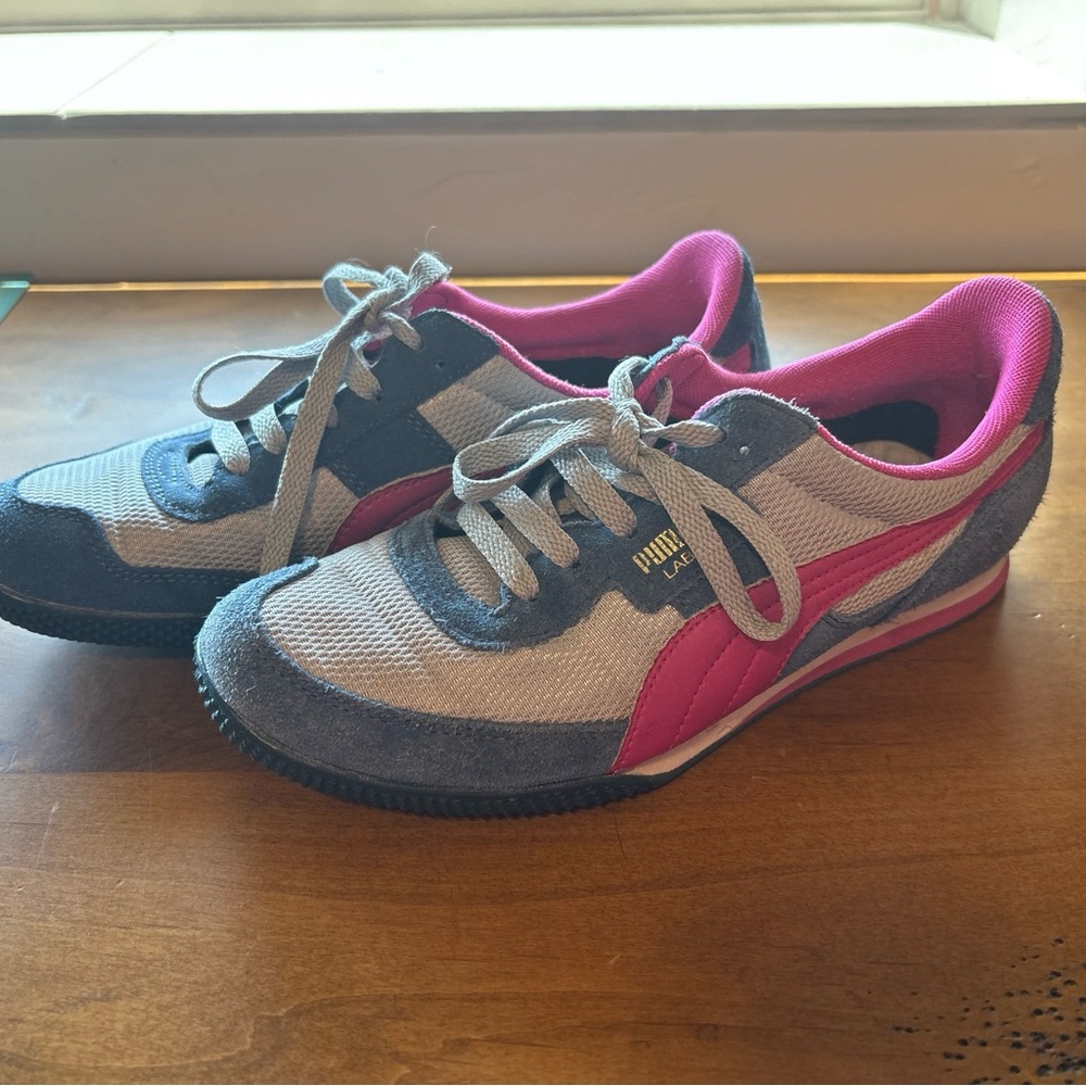 Puma Fuchsia and Gray Athletic Shoes